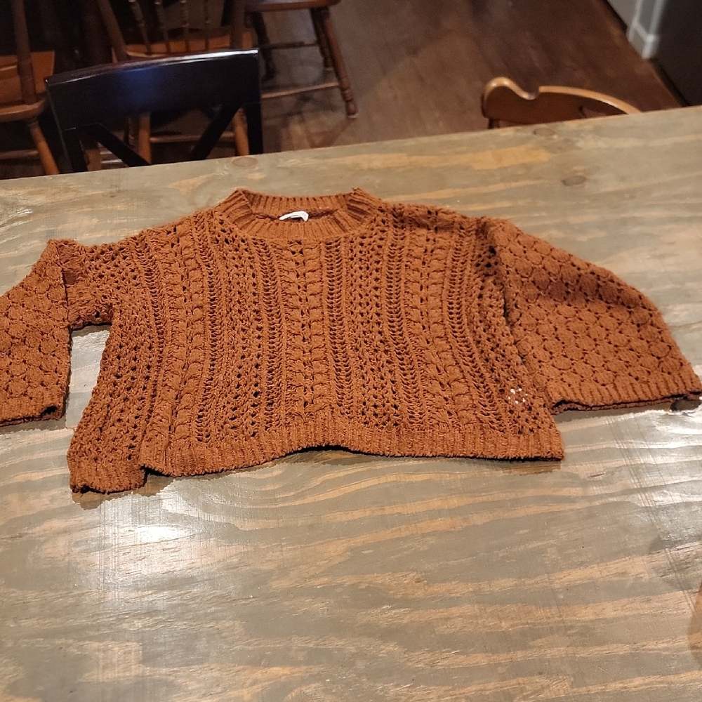 EARTHBOUND Warm Brown Cowl Neck Sweater